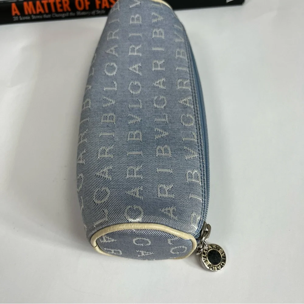BVLGARI Logo Mania Pouch Canvas Zip Long Wallet
